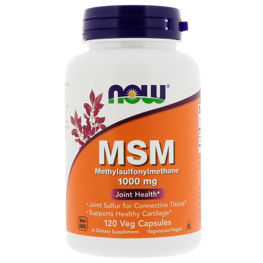 NOW Мінерали MSM, 1000 mg, 120 Veg Capsules