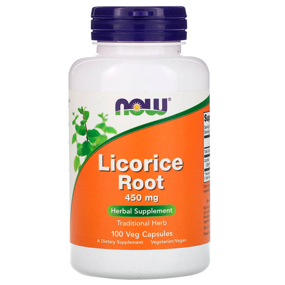 NOW Підтримка ШКТ, легенів та гормонального фону Licorice Root 450 mg 100 vcaps
