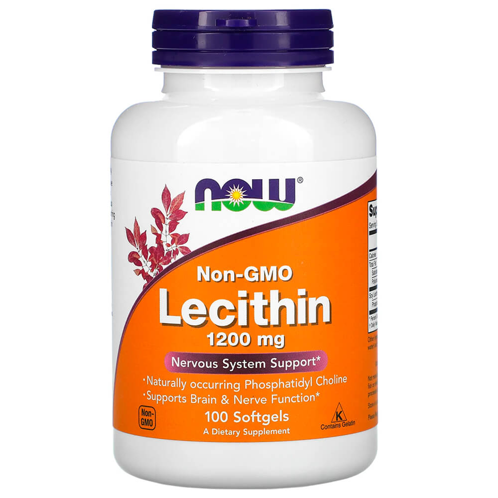 NOW Підтримка нервової системи та печінки Lecithin 1200 mg 100 softgels