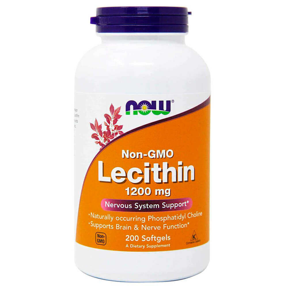 NOW Підтримка нервової системи та печінки Lecithin 1200 mg 200 softgels