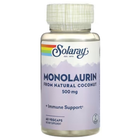 Противірусний та протигрибковий засіб  Monolaurin 500 mg 60 vcaps