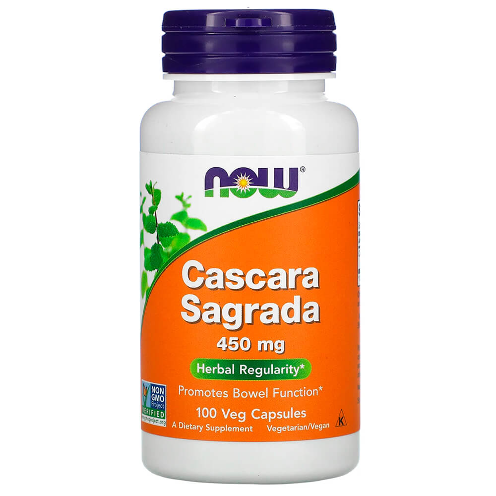 NOW М'який послаблюючий засіб  Cascara Sagrada 450 mg 100 vcaps