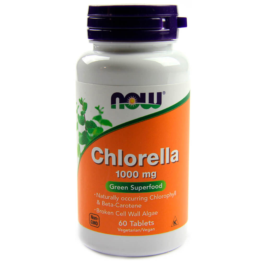NOW Водорості Chlorella 1000 mg. 60 tab.