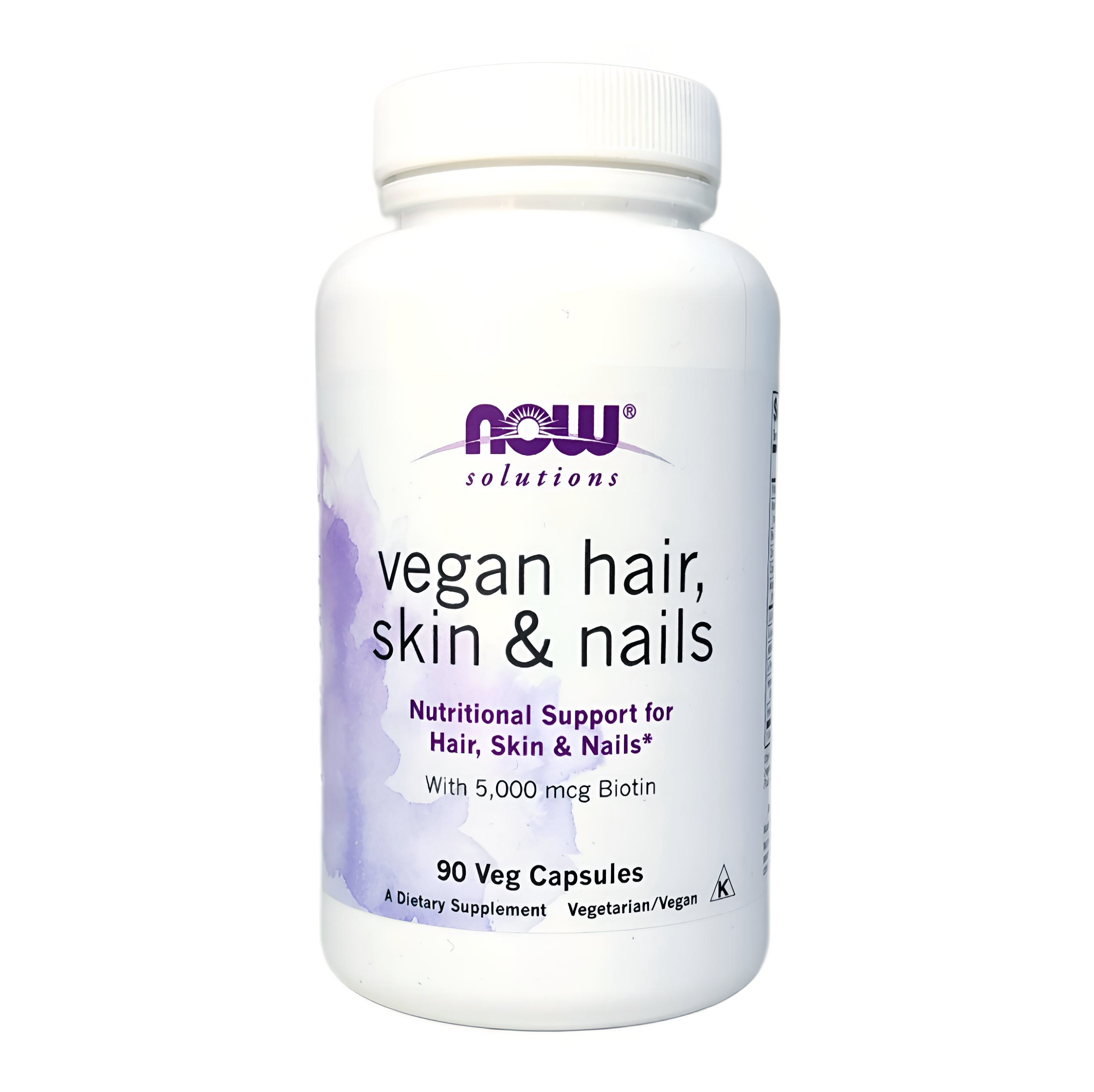 NOW Шкіра, волосся, нігті Vegan Hair, Skin, Nails 90 caps