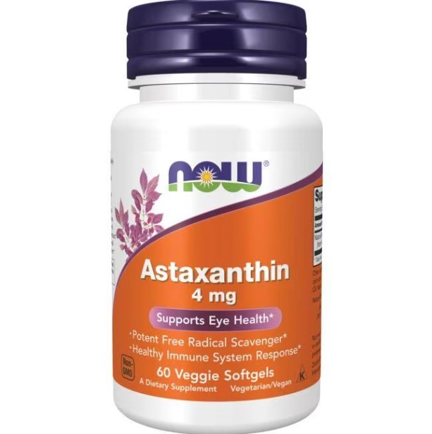 NOW Здоров'я зору, антиоксидант Astaxanthin 4 mg, 60 softgels
