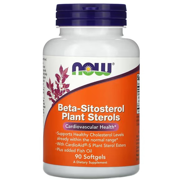 NOW Нормалізациі холестерину Beta-Sitosterol Plant Sterols 90 soft