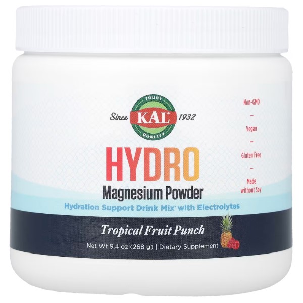 KAL Цитрат магнію+Електроліти HYDRO Magnesium powder Tropical 268 g