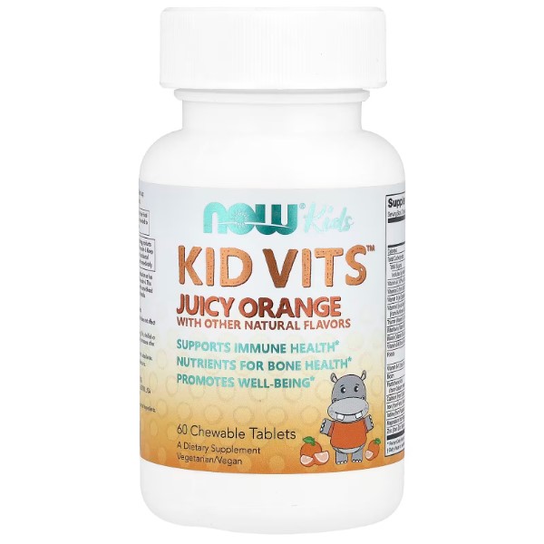 NOW Вітаміни і мінерали для дітей Kid Vits Orange 60 chewables