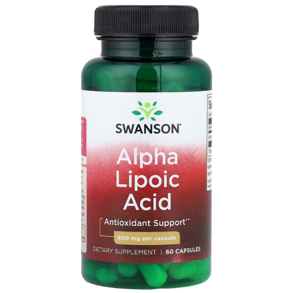 SWANSON Антиоксидант Alpha Lipoic Acid 600 mg 60 caps