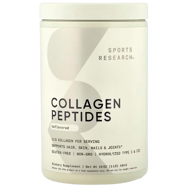 Sports Research Колаген яловичий Collagen Peptides Без смаку 454 грами