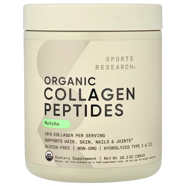 Sports Research Колаген яловичий Collagen Peptides Матча 288 грамів