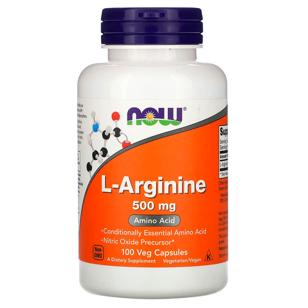 NOW Амінокислоти Arginine 500 mg 100 caps