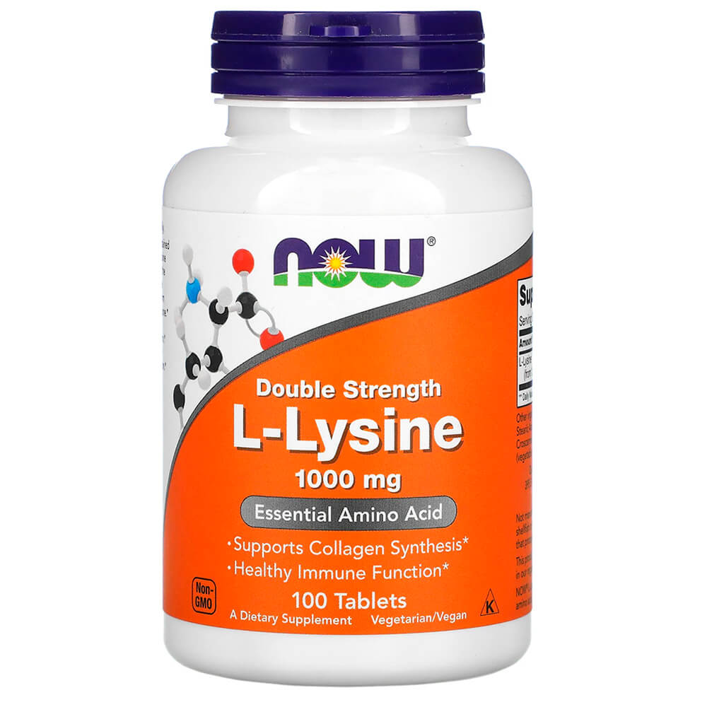 NOW Амінокислоти L-lysine 1000 mg 100 tabs