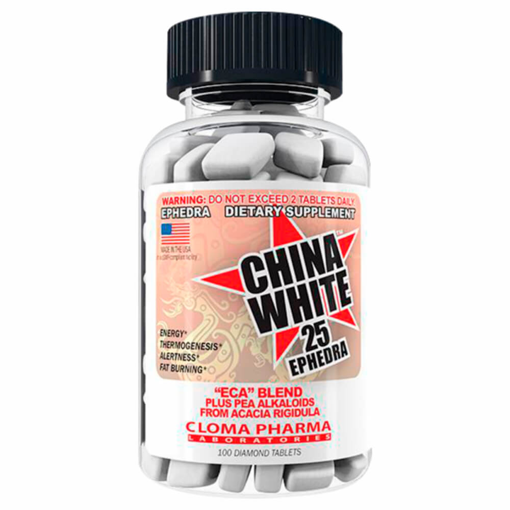 CLOMA Pharma Жироспалювач, передтренувальний комплекс China White 100 caps