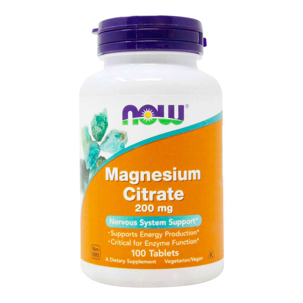NOW Мінерал для нервової системи і серця Magnesium Citrate 200 mg 100 tabs