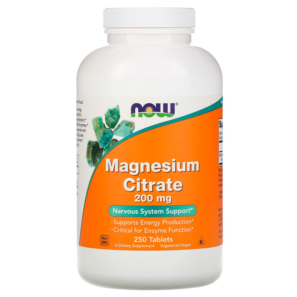 NOW Мінерал для нервової системи і серця Magnesium Citrate 200 mg 250 tabs