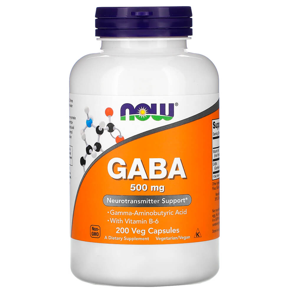 NOW Заспокоюючий засіб GABA 500 mg 200 vcaps