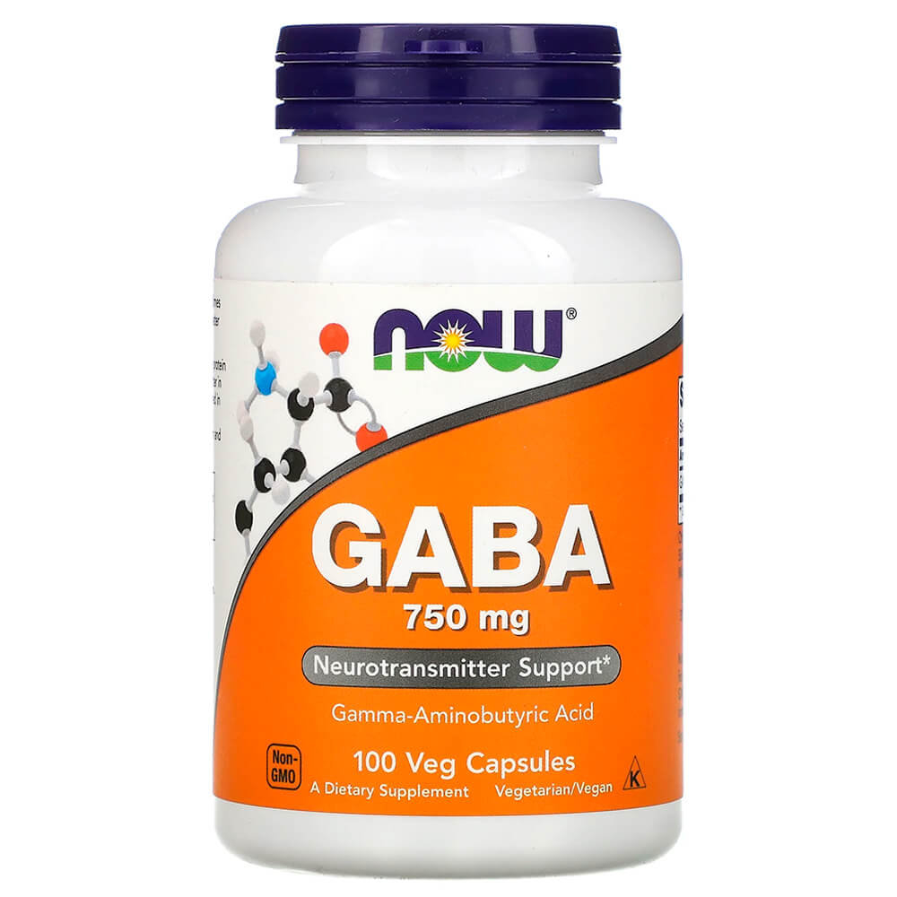 NOW Заспокоюючий засіб GABA 750 mg 100 caps