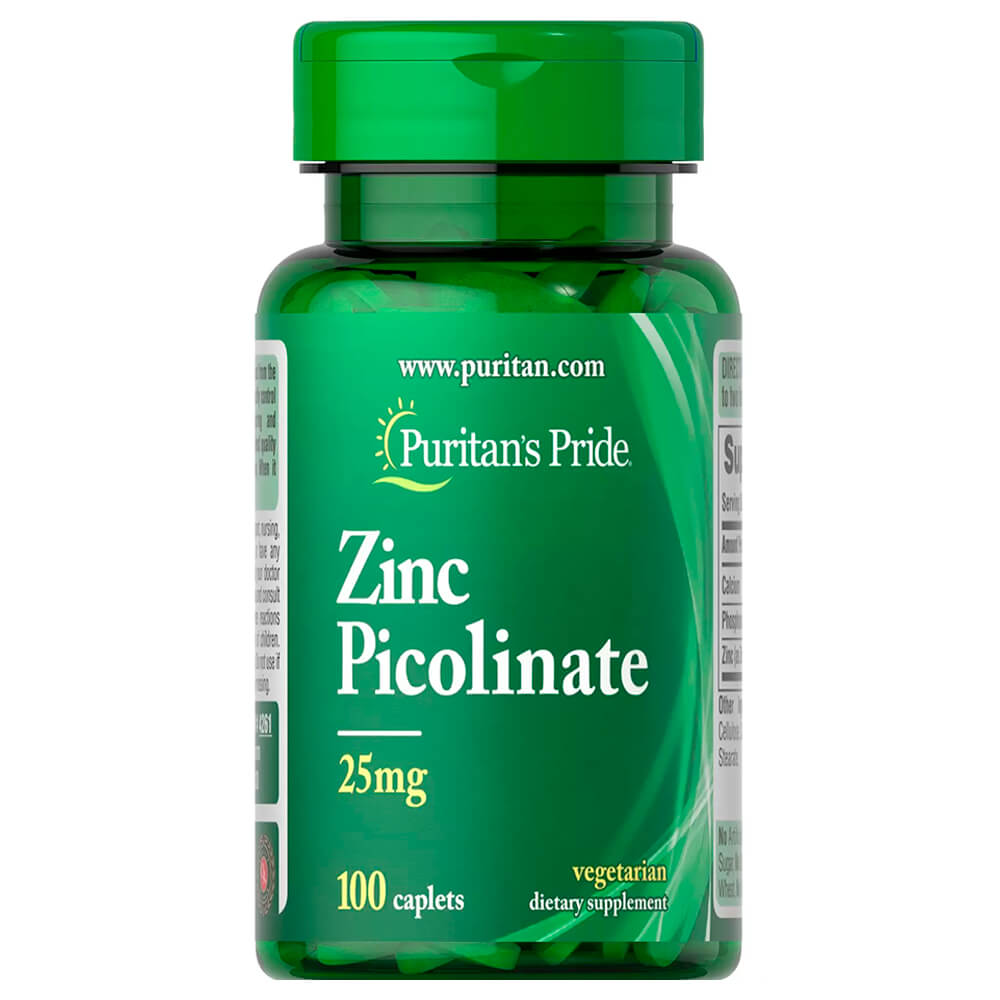 Цинк, Zinc Picolinate 25 mg, 100 tabl