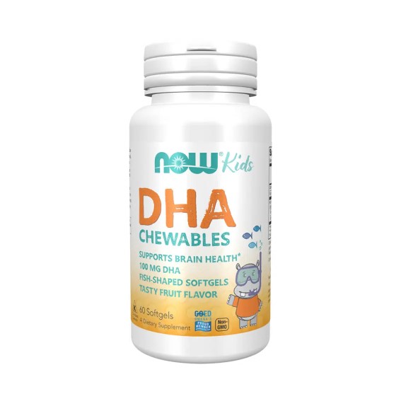 NOW Kids Chewables DHA 60 softgels