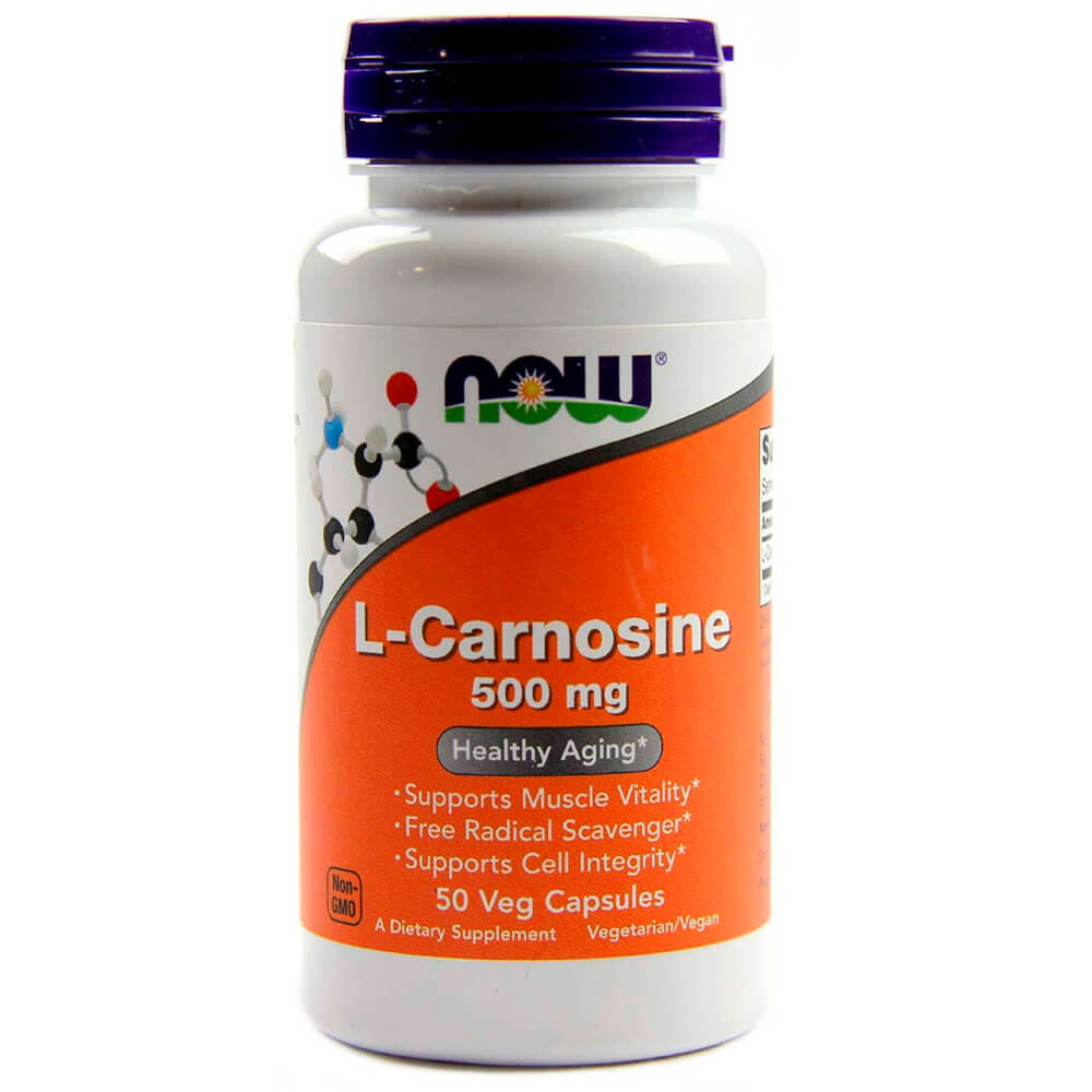 NOW Амінокислоти L-Carnosine 500 mg 50 vcaps