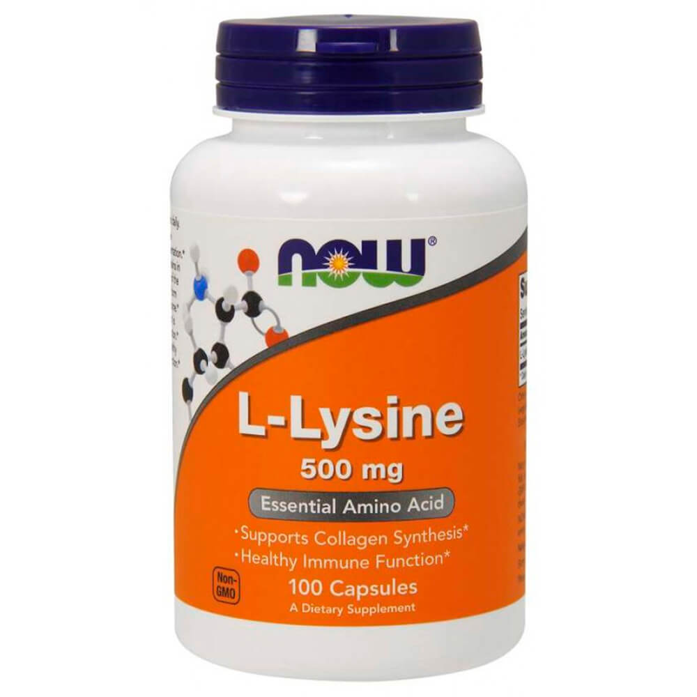 NOW Амінокислоти L-lysine 500 mg 100 caps