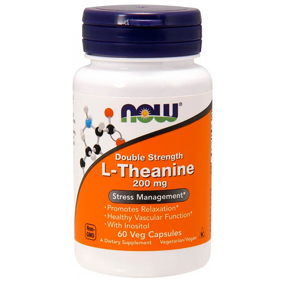 NOW Амінокислоти L-Theanine 200 mg 60 vcaps