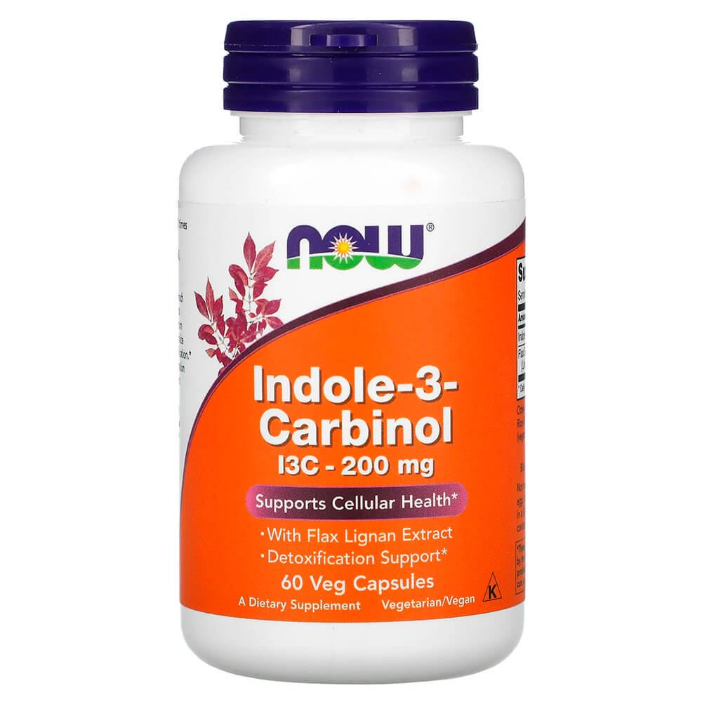 NOW Антиоксидант, імунітет Indol-3-Carbinol (I3C-200 mg) 60 vcaps