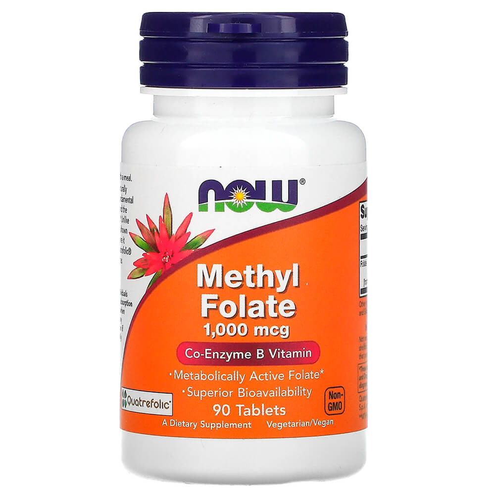 NOW Вітаміни Methyl Folate 1000 mcg 90 tabs.