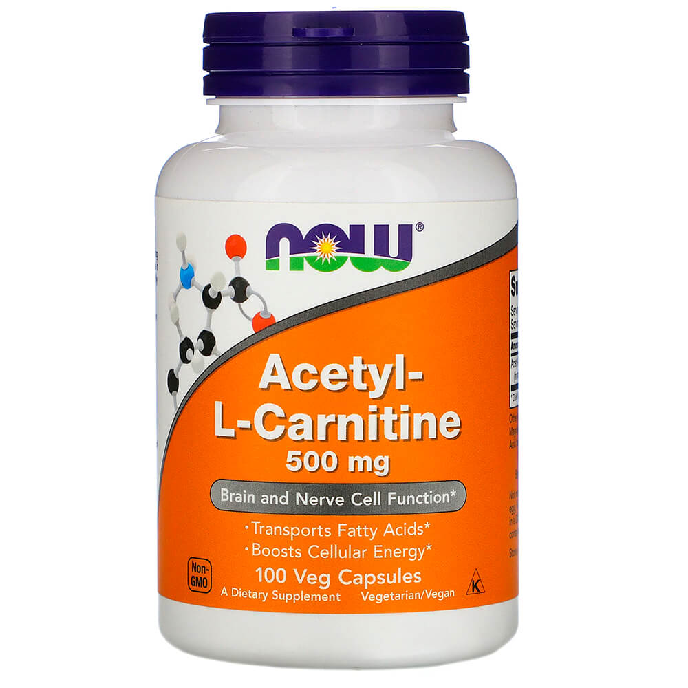 NOW Зниження ваги Acetyl-L-Carnitine 500 mg 100 vcaps