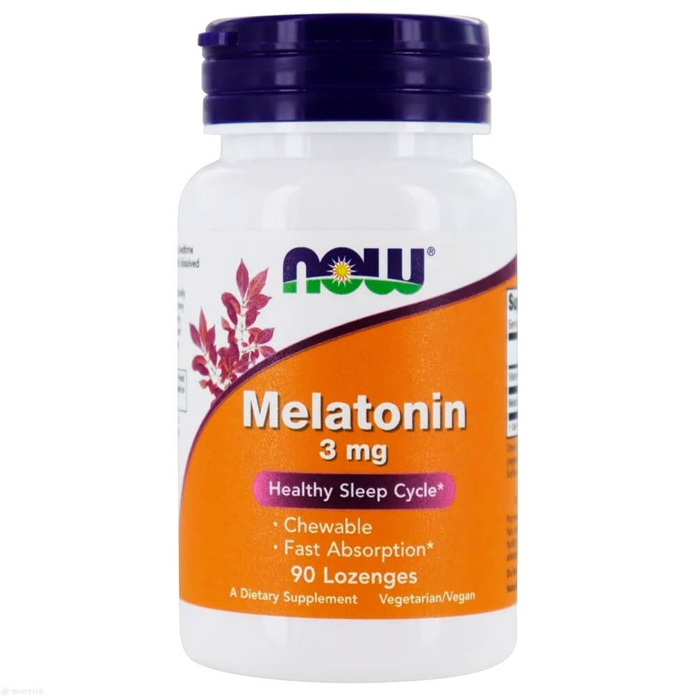 NOW Сон Melatonin 3 mg 90 Lozenges