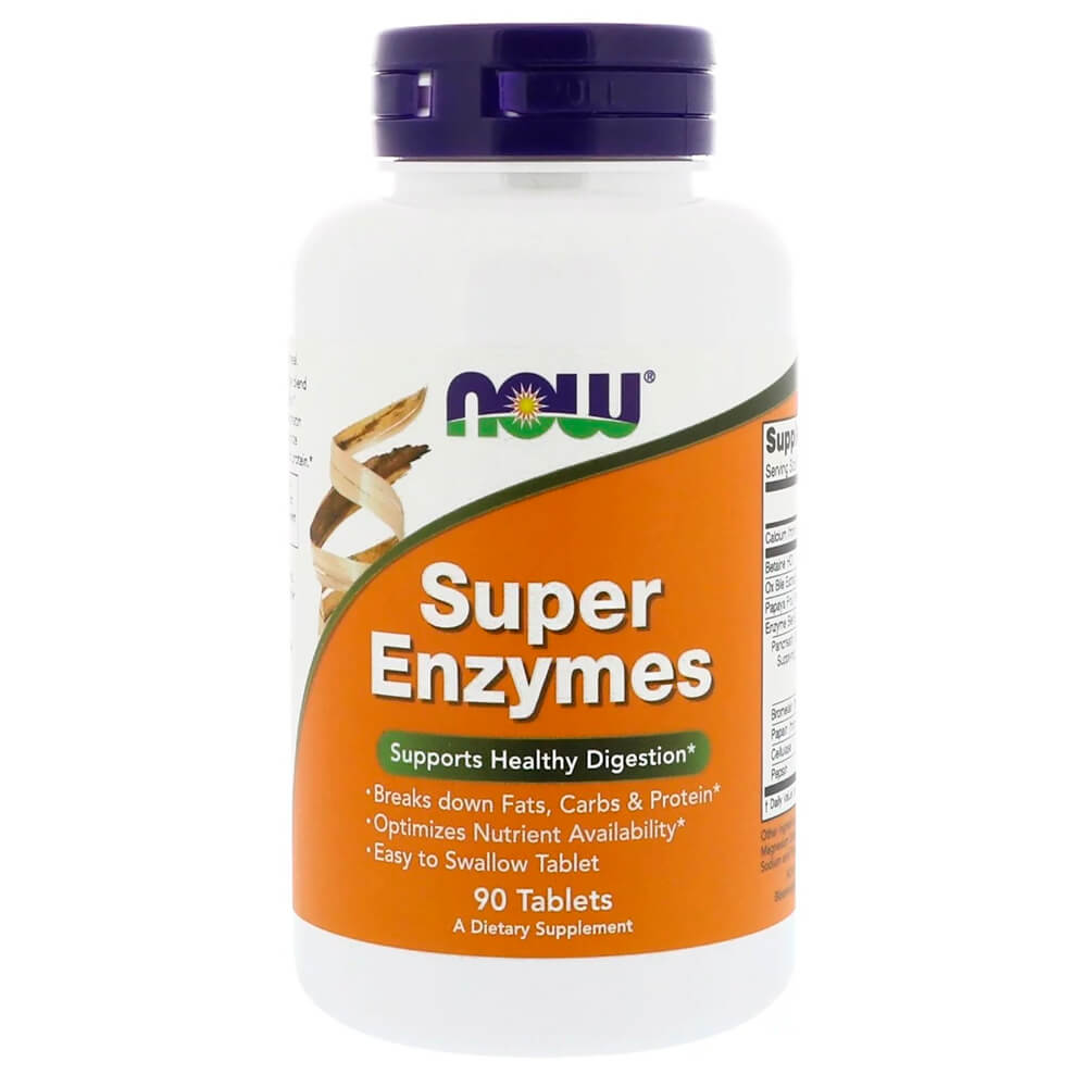 NOW Ферменти, ензими Super Enzymes 90 tabs