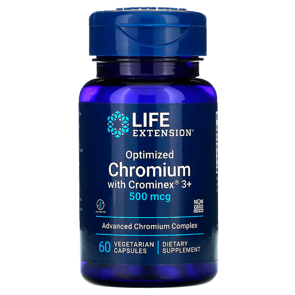 LIFE EXTENSION Хром Chromium 500 mcg 60 c