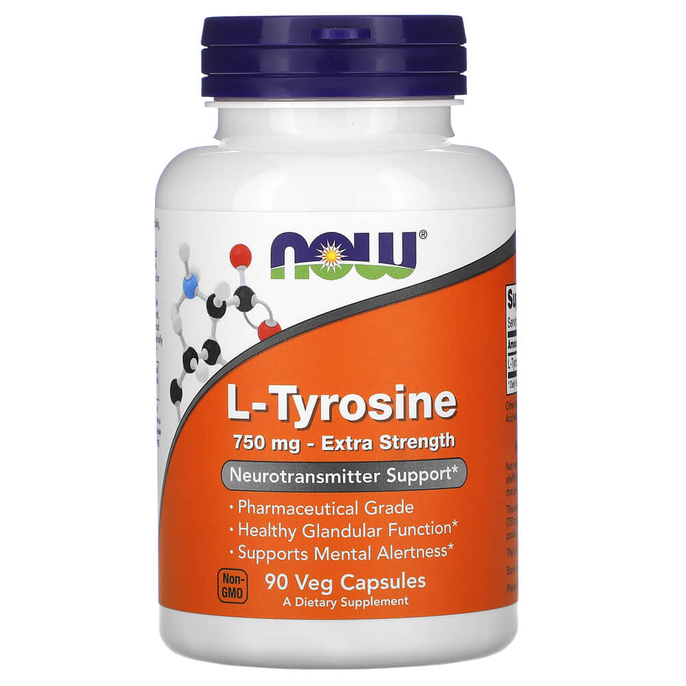 NOW Амінокислоти L-Tyrosine 750 mg 90 caps
