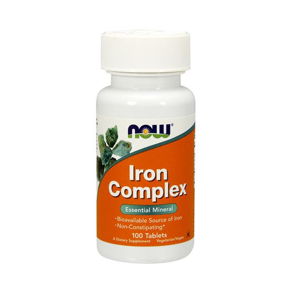 NOW Мінерал Iron Complex 100 tabs