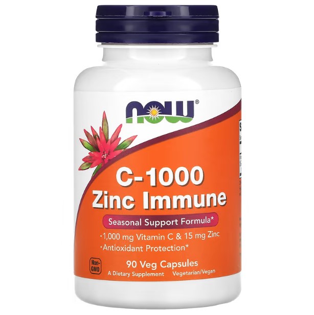NOW Вітаміни та мінерали C-1000 Zinc Immune 90 caps