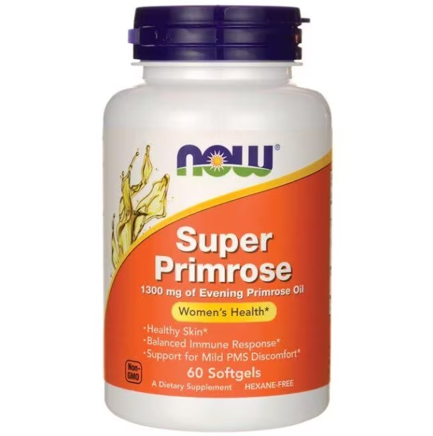 NOW Шкіра, жіноче здоров 'я Super Primrose 1300 mg 60 softgels