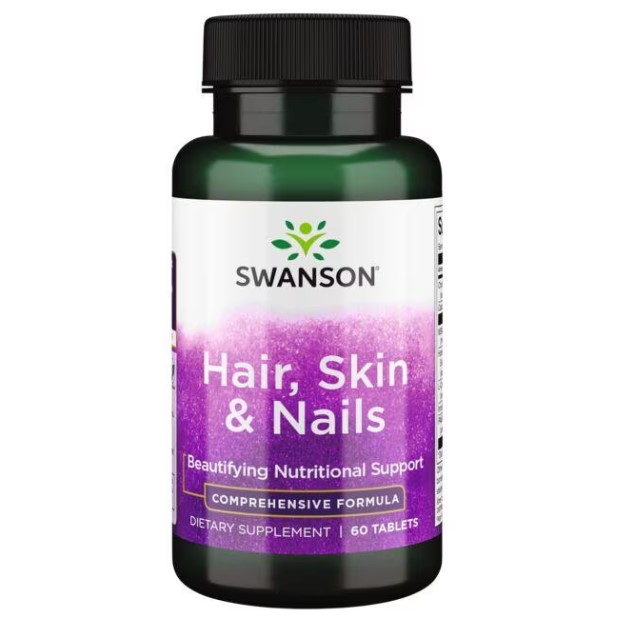 SWANSON Вітаміни для шкіри, нігтів та волосся Hair, Skin & Nails 60 tab