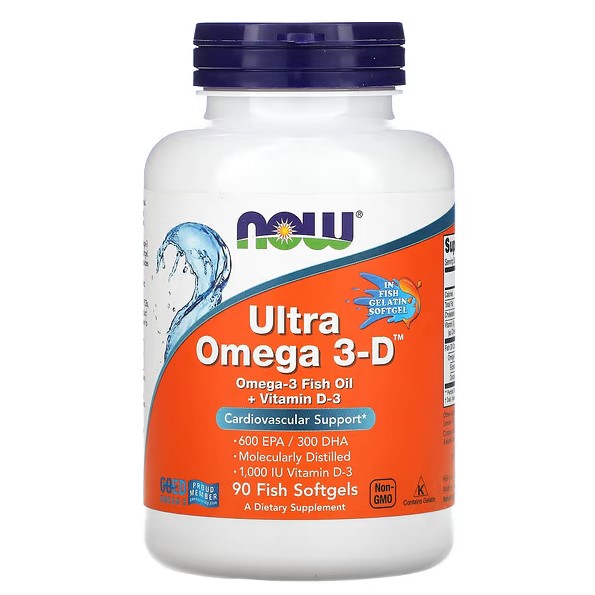 NOW Серце Ultra Omega 3-D 90 softgels