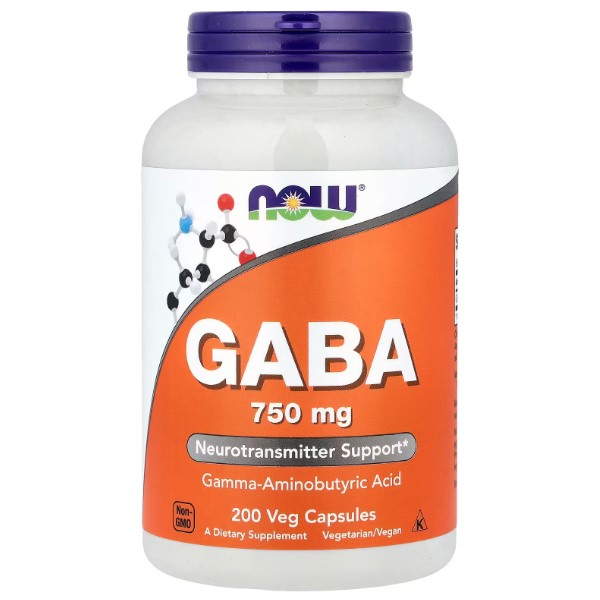 NOW Заспокоюючий засіб GABA 750 mg 200 caps