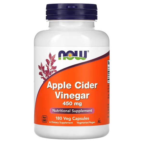 NOW Яблучний оцет Apple Cider Vinegar 450 mg 180 caps