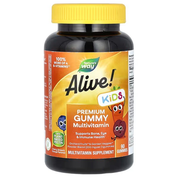 Nature's Way Вітаміни для дітей від 2 років Alive Kids Premium Gummy multivitamin 90 gummies