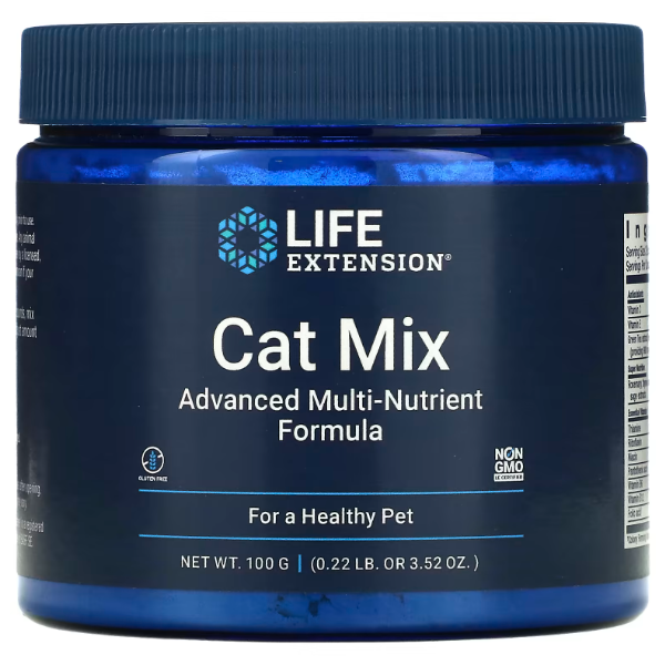LIFE EXTENSION Вітаміни для котів з пробіотиками Cat Mix 100 g