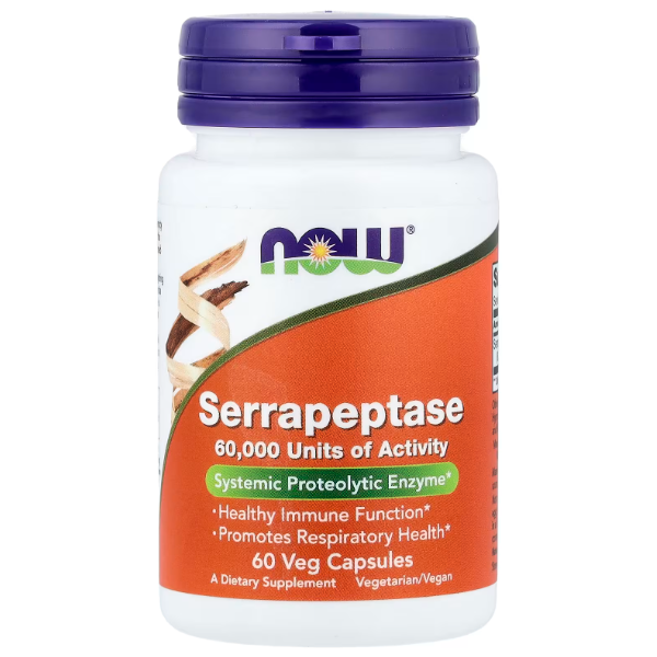NOW Здоров'я серця, судин та легенів Serrapeptase 33 mg 60 caps